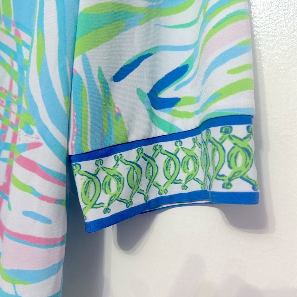 Lilly Pulitzer Port Longline Tunic Top Shirt Blouse Size L - Picture 3 of 3